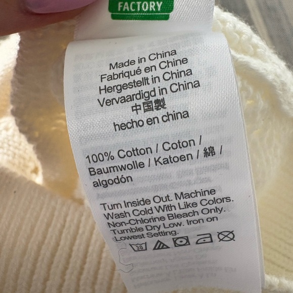 Girl’s Ivory Cropped Cardigan - Picture 6 of 6